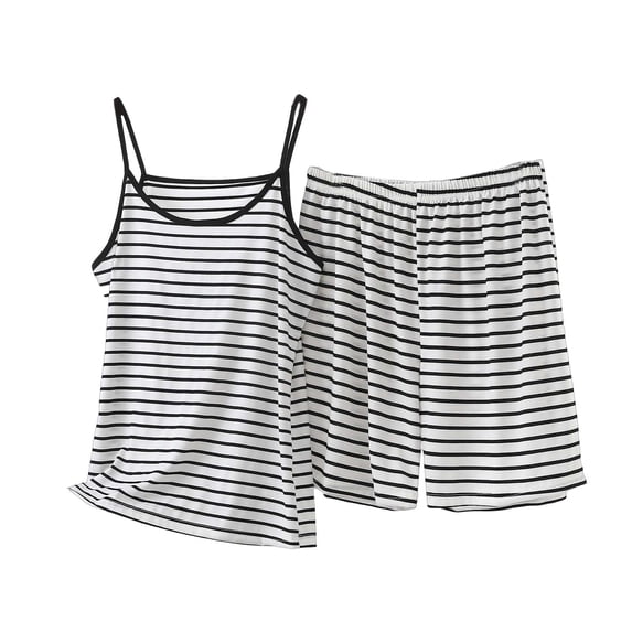 Ahabrexf Women 2 Pc Sets Sleeveless Round Neck Casual Pullover Set for Women