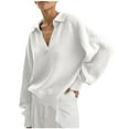 thumbnail image 1 of Ahabrexf Winter Jackets for Women, Casual Solid Long Sleeve Thick Knit V-Neck Sweater Coat, 1 of 7