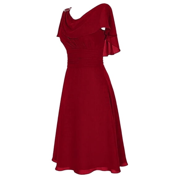 Ahabrexf Women Prom Wedding Dress Cocktail Summer Bridesmaid Plus Size High-Waist A-Line Party Short Vintage Homecoming Dresses
