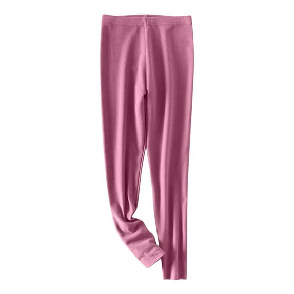 Ahabrexf Leggings for Women Women's High Waisted Leggings Solid Color Elastic Waist Warm Thermal Tights for Winter Daily Wear Slim Fitting Comfortable Pants Tights for Women