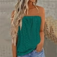 thumbnail image 1 of Ahabrexf Strapless Bandeau Top, Women Summer Casual Sleeveless Comfortable Shirt Blouse, 1 of 5