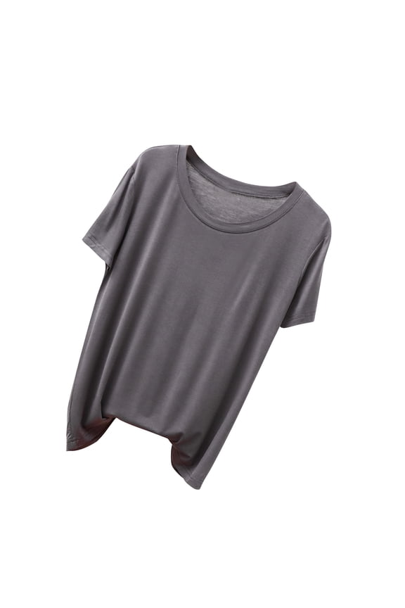 Shirts for Women, Casual Thin Cut Fly Sweet and Bottom Shirt Short Sleeve Round Neck Top