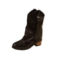 thumbnail image 1 of Ahabrexf Women's Cowboy Ankle Boots Faux Leather Easy Pull-On 2.5-Inch Low Block Heel Round Toe Winter Classic Western Cozy Casual Fashion Shoes, 1 of 8