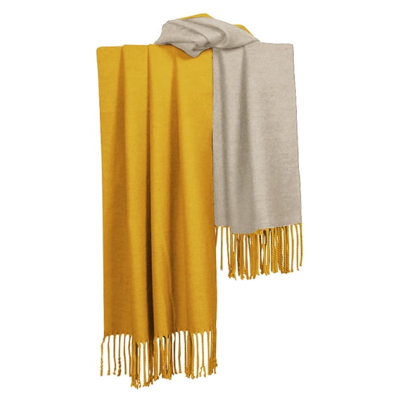 Ahabrexf Sweaters for Women, Double Sided Thickened Warm Shawl and Scarf for Winter