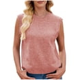 thumbnail image 1 of Ahabrexf Pullover Sweaters for Women,Fashion Casual Crew-Neck Sleeveless Loose Knitted Back Slit Top, 1 of 8
