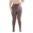 thumbnail image 1 of Ahabrexf Leggings for Women Women's Large Size Socks Leggings Warm Pants Body Shaping Belly Socks Socks for Women, 1 of 3