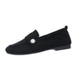 thumbnail image 1 of Ahabrexf Women's Loafers Slip On Casual Shoes Round Toe Flat Moccasins with Cushioned Insole Soft Outsole Versatile for Spring Work Daily Commute, 1 of 9