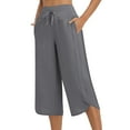 thumbnail image 1 of Ahabrexf Womens Summer Tops, Loose Lounge Wide Leg Yoga Capri Pants with Pockets for Hiking and Athletic Wear, 1 of 8