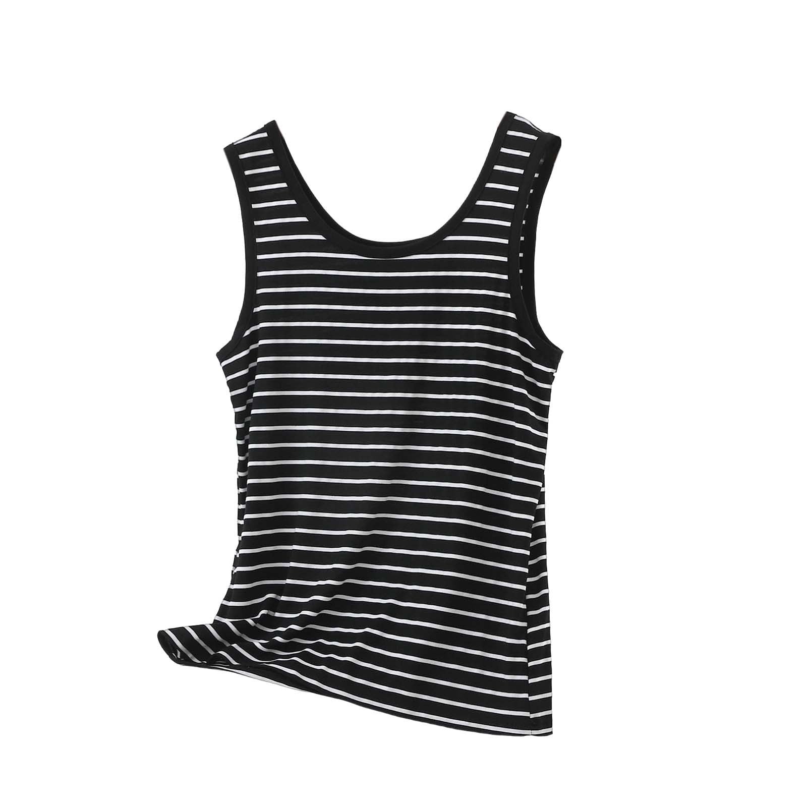 Ahabrexf Women's Sleeveless Tank Tops for Summer Cotton Modal Blend ...