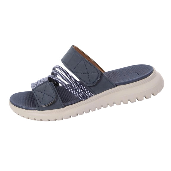 Ahabrexf Women's Wedge Sandals Wide Width Plus Size Adjustable Strap Summer Casual Breathable Lightweight Soft Sole Open Toe Non Slip for Women