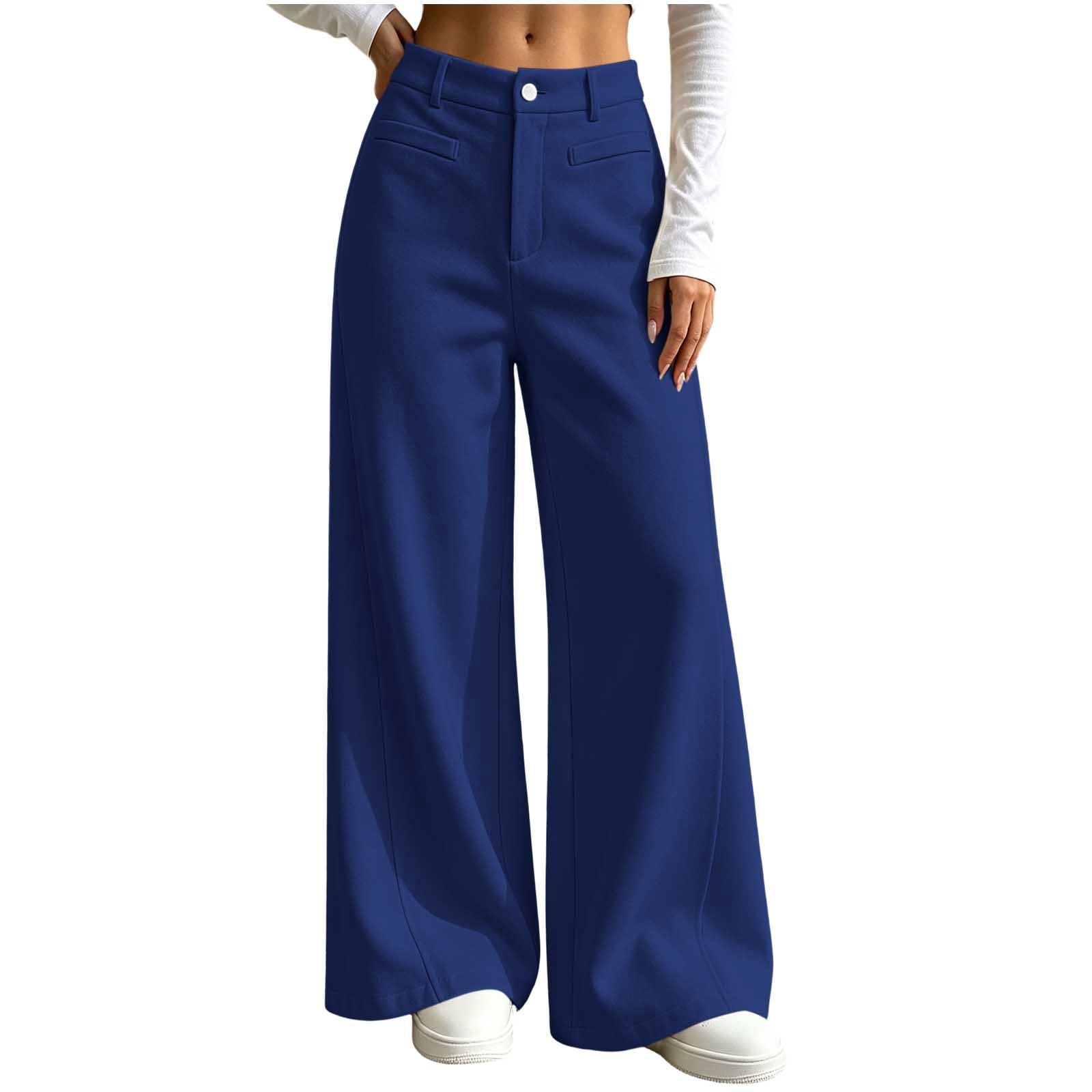 Spring Color Buttons For Crafts Ahabrexf Women's Wide Leg Pants, High Waisted Casual Trousers for Women ...
