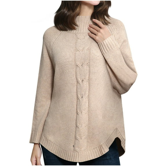Ahabrexf Long Blouses for Women,Casual Color Blocked Fashion Round Neck Top and Shirts
