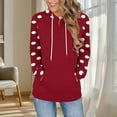 thumbnail image 1 of Ahabrexf Womens Fall Sweaters, Color Blocked Loose Casual Hooded Sweatshirt with Long Sleeves and Pocket, 1 of 6