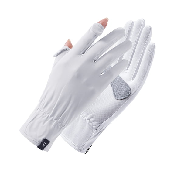 Ahabrexf Womens Driving Gloves Uv Protection for Women, Solid Color Touchscreen Non-Slip Elastic Wrist Outdoor Sports Gloves, 1 Pair