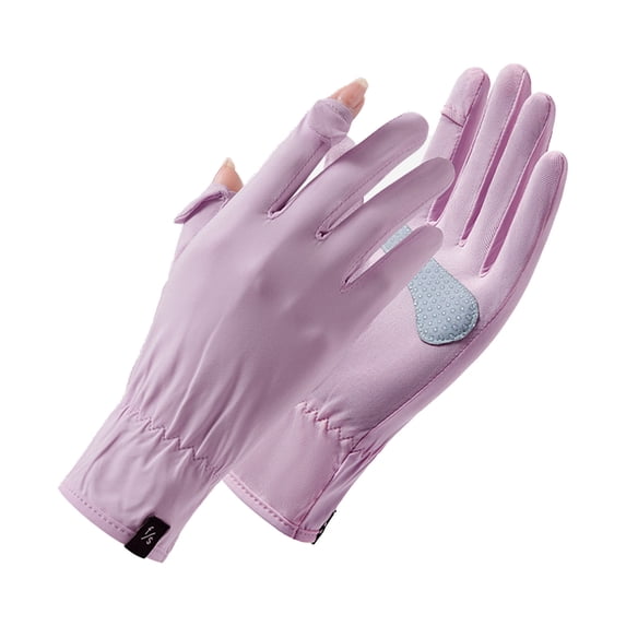 Ahabrexf Womens Driving Gloves Uv Protection for Women, Solid Color Touchscreen Non-Slip Elastic Wrist Outdoor Sports Gloves, 1 Pair