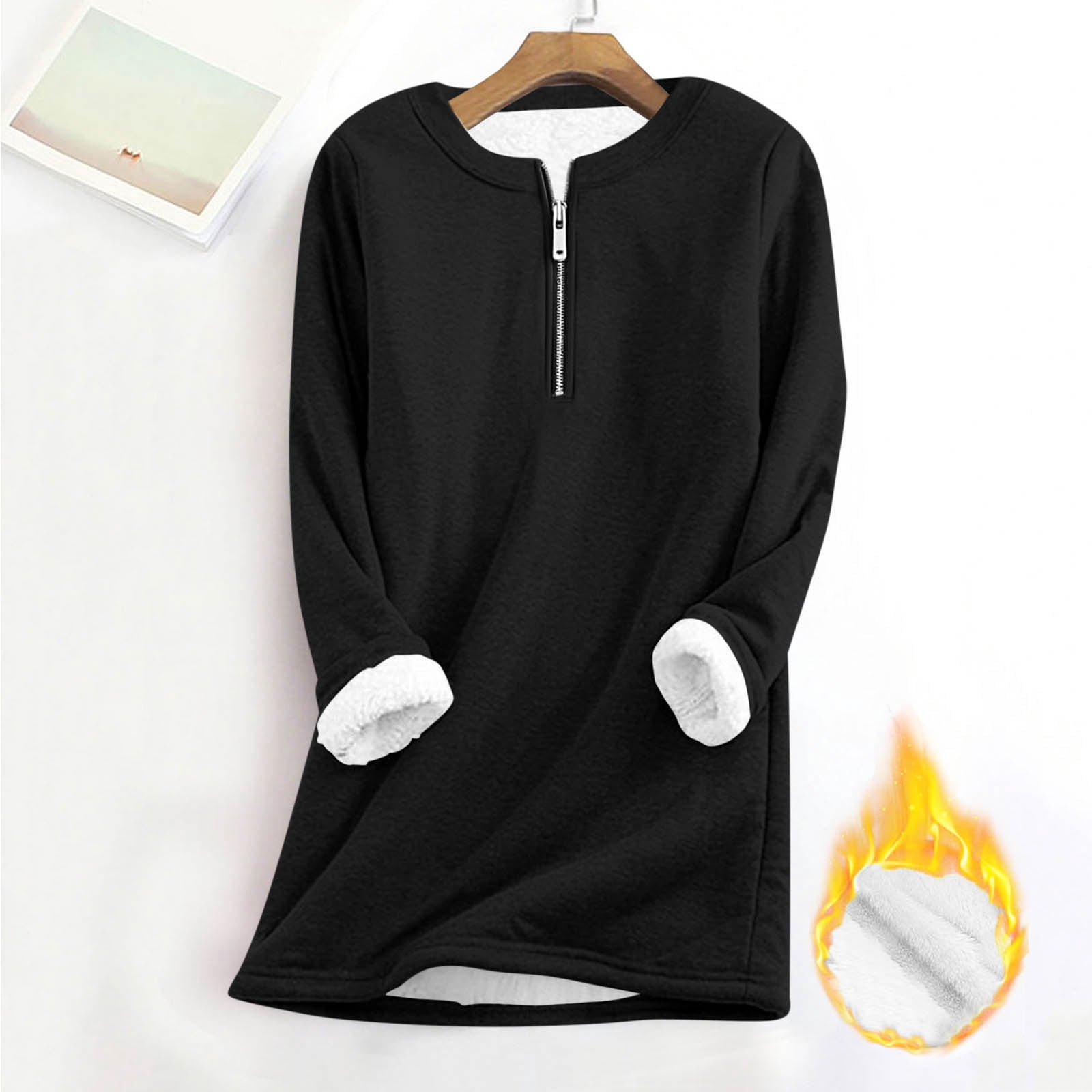 Women's autumn clothing lapel long sleeve loose zip plaid double-sided velvet casual jacket main image 0