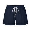 thumbnail image 1 of Ahabrexf Womens Plus Size Shorts Summer Comfy Drawstring Casual Elastic Waist Loungewear Pants Pajama Shorts Beach Lightweight Shorts w/ Pockets, 1 of 6