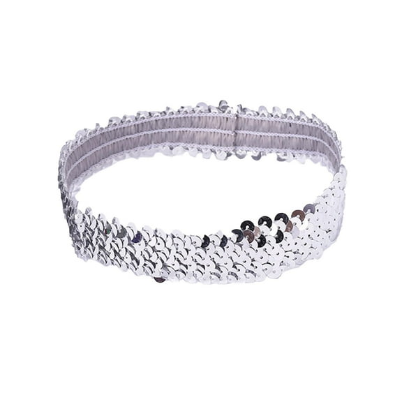 Ahabrexf Headbands for Women Womens Solid Color Elastic Sequin Headband Headscarf Elastic Headbands for Women