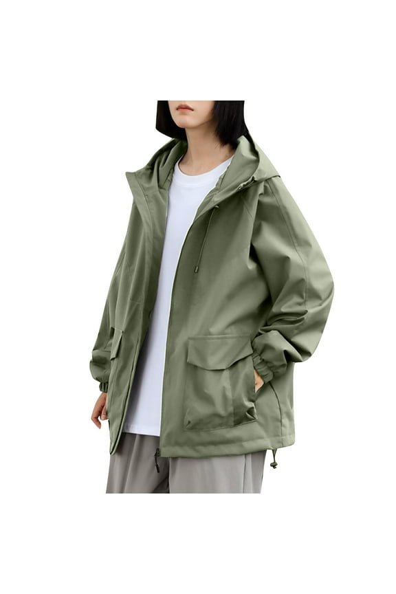 Sweaters for Women, Solid Color Hooded Jacket with Belt Thin Casual Leather Style
