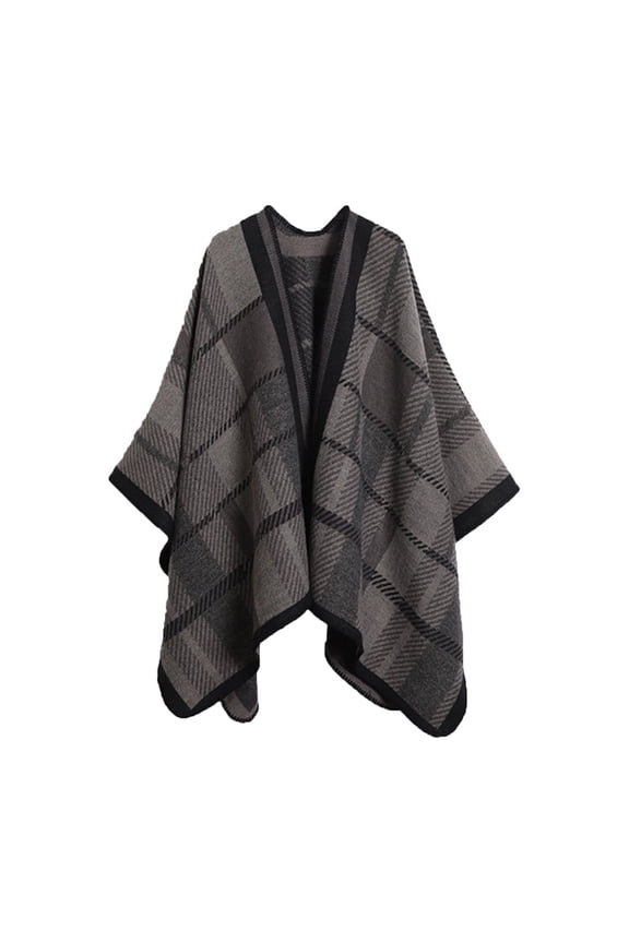 Wraps for Women,Fashion Winter Print fork Keep Warm Reversible Cloak