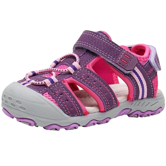 Ahannie Boys & Girls Outdoor Sport Sandals,Kids Closed Toe Beach Sandals, Toddler Summer Sandals