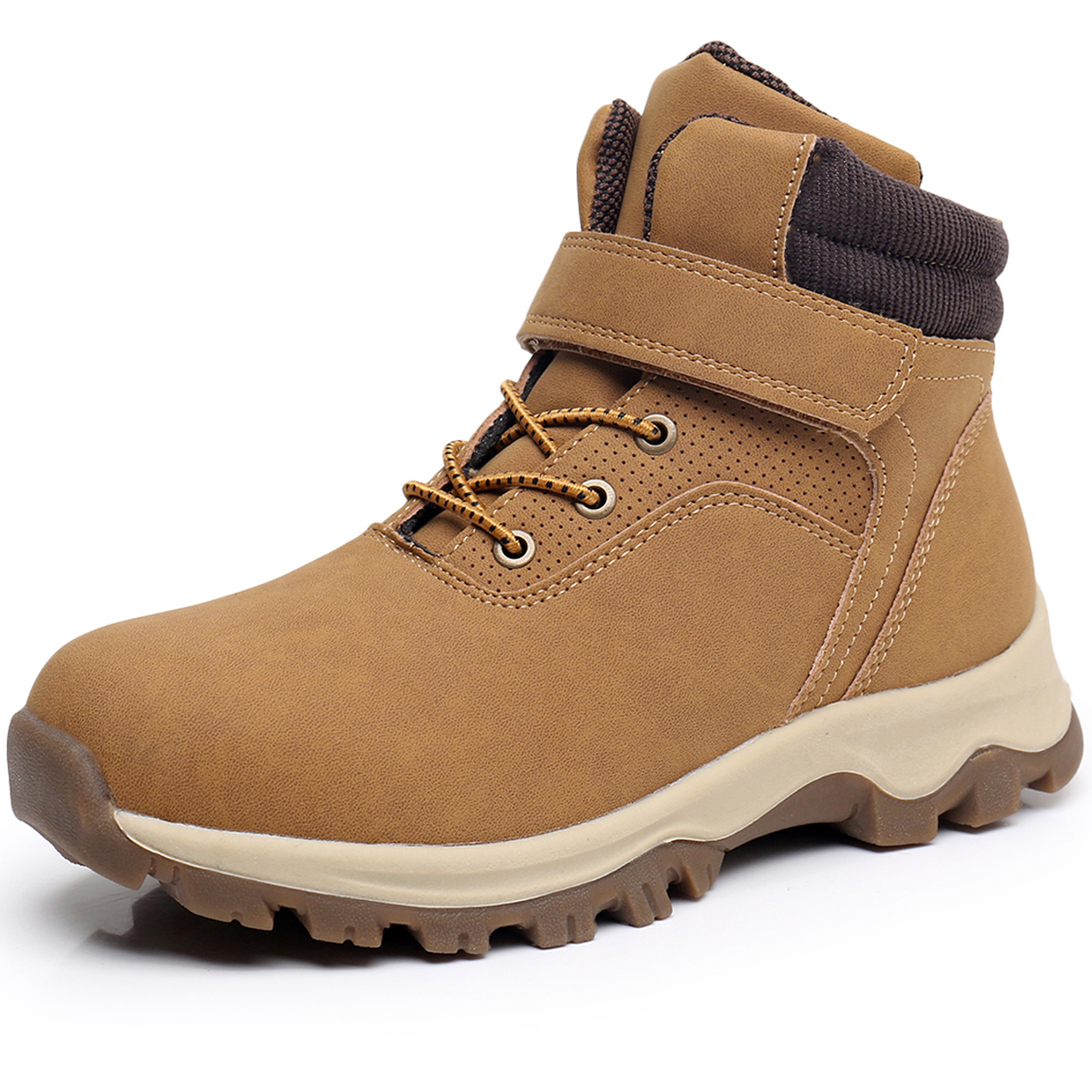 Ahannie Boys Outdoor Hiking Boots,Kids Water Resistant Ankle Boots