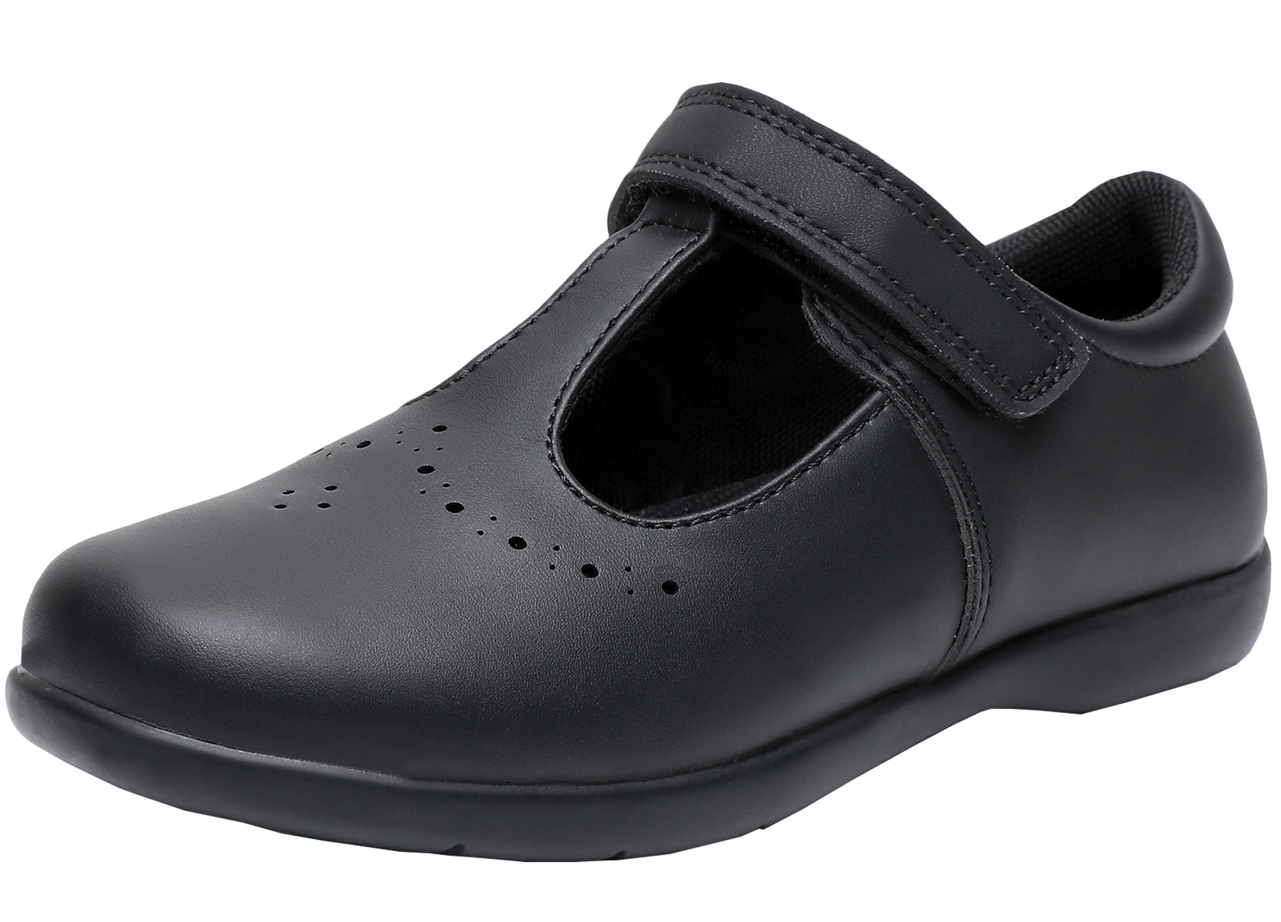Ahannie Girl's Mary Jane Flats Oxford School Uniform Shoes Black Dress