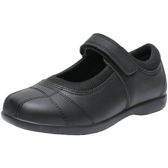 Ahannie Girls Mary Jane School Uniform Shoes Black Dress Flats (Toddler/Little Kid/Big Kid)