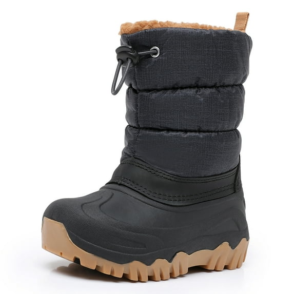 Ahannie Kids Boys Girls Winter Snow Boots Waterproof Anti-Slip Warm Outdoor Shoes (Toddler/Little Kid)