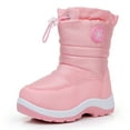 thumbnail image 1 of Ahannie Kids Toddler Snow Boots Girls Water Resistant Warm Insulated Side Zipper Winter Boots(Pink-8), 1 of 6