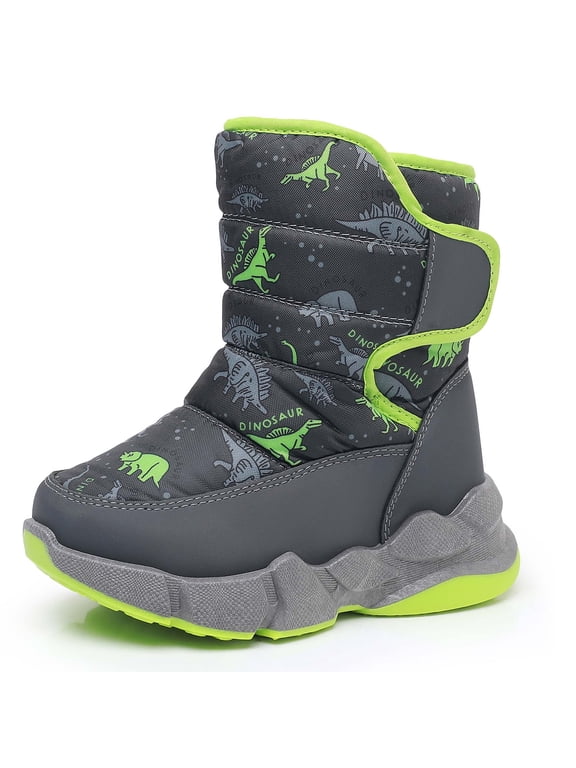 Kids Toddler Snow Boots Boys Winter Boots Insulated Warm Outdoor Shoes(Toddler/Little Kid)