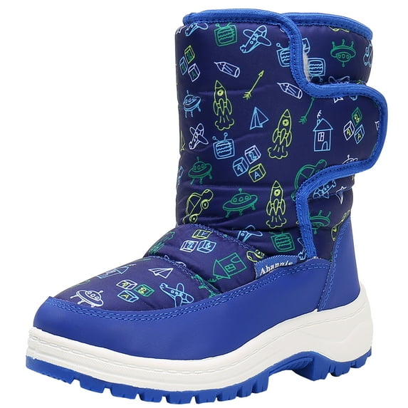 Ahannie Toddler Boys Girls Snow Boots,Kids Warm Insulated Winter Outdoor Boots