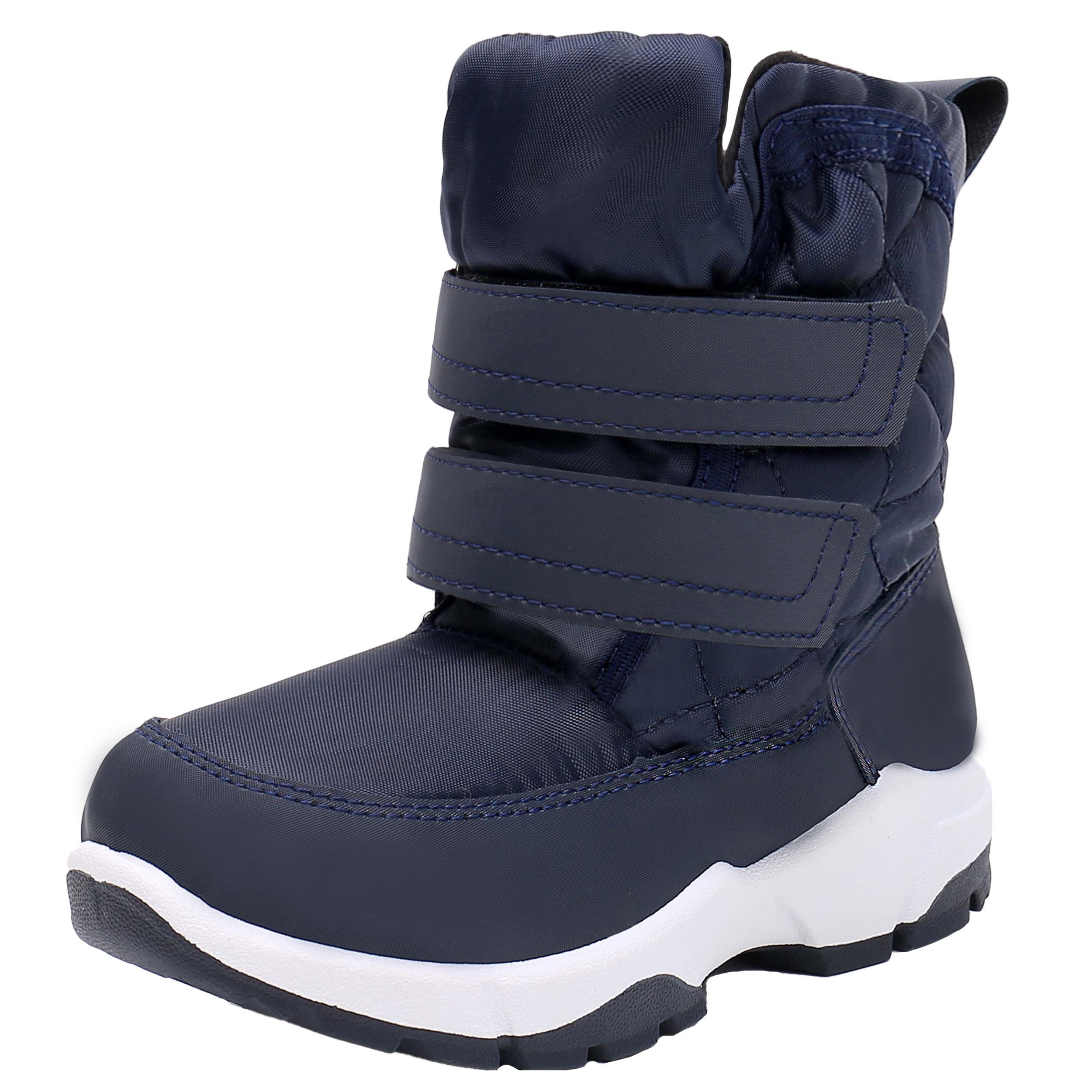 Ahannie UnisexChild Warm Insulated Snow Boots, Kids Boys Girls Outdoor