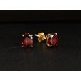 thumbnail image 1 of Ahansh Jewels Oval Cut Red Garnet Stud Solitaire Earrings for Women's 925 Sterling Silver, 1 of 4