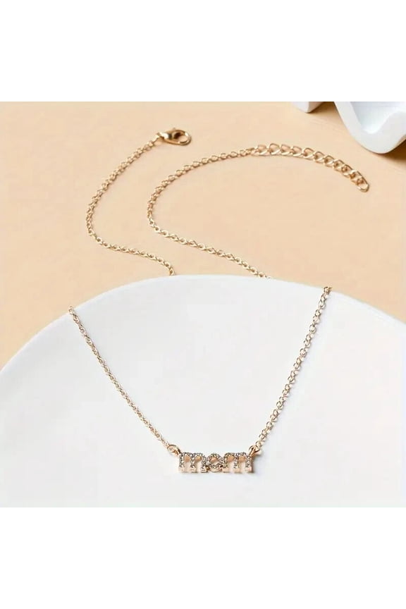 Jewels Round Moissanite Mother's Day Gift Mom Pendent Necklace 925 Sterling Silver