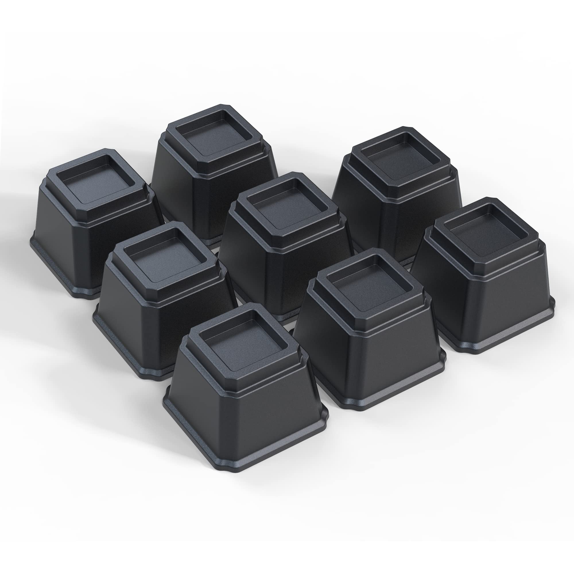 Solid Bed Risers Ahasolid Bed Risers 4 Inch Heavy Duty, Furniture Risers for Bed Frame ...
