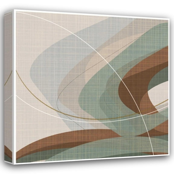 Ahava 20x20 Gallery Wrapped Canvas Wall Art Titled - Mint Ripple