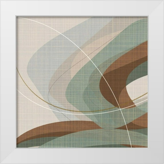 Ahava 26x26 White Modern Wood Framed Museum Art Print Titled - Mint Ripple I