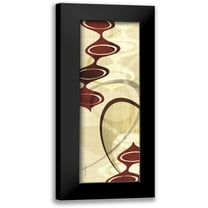 Ahava 7x14 Black Modern Framed Museum Art Print Titled - Avant-Garde II