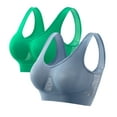 thumbnail image 1 of Ahdbta 2 Pack Sports Bras for Women Wirefree Mesh Breathable Underwear with Pads Push up Bra Plus Size High Support Yoga Bras, 1 of 4