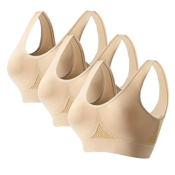 Ahdbta 3 Pack High Impact Sports Bras for Women Seamless Comfort Breathable Workout Gym Yoga Activewear Bras