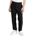 thumbnail image 1 of Ahdbta Boys Dress Pants Elastic Waist Twill Chino Flat Front Trousers Slim Fit School Uniform Pants for Toddler Child, 1 of 7