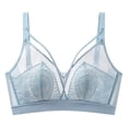 thumbnail image 1 of Ahdbta Bralettes for Women Lace Racerback Bras V Mesh Wireless Unlined Bralette Sramless Soft Comfy Push Up Everyday Bra, 1 of 3