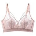 thumbnail image 1 of Ahdbta Bralettes for Women Lace Racerback Bras V Mesh Wireless Unlined Bralette Sramless Soft Comfy Push Up Everyday Bra, 1 of 6