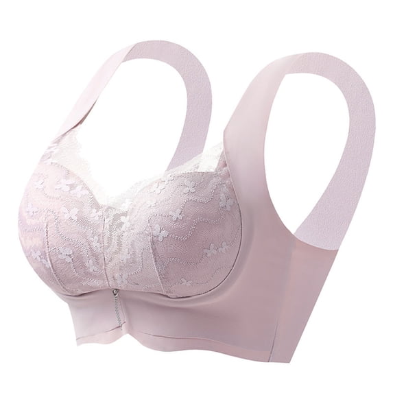 Ahdbta Bras for Women Floral Lace Adjustable Straps Bra Full Coverage Push Up Support Lift Comfort Everyday Bralettes