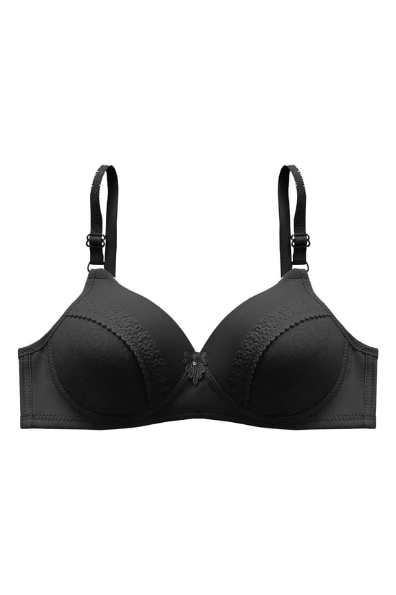 Bras for Women Wireless Full Figure Comfort Minimizer No Underwire Bra Full Coverage Wirefree Comfy Wide Strap Lifting Up Everyday Bra