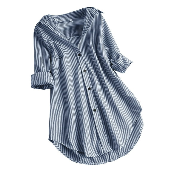Ahdbta Button Down Shirts for Women Boho Floral Flowy Tops Casual Loose Tunic Dressy Blouses Cotton Linen Long Sleeve Shirt