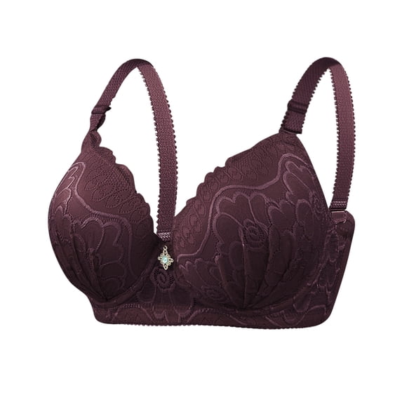 Ahdbta Everyday Bras for Women Full Coverage Soft Sleep Wirefree Bras Comfy Lace Non-Padded Push Up Bralette
