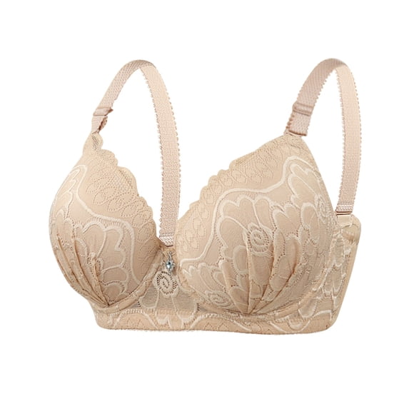 Ahdbta Everyday Bras for Women Full Coverage Soft Sleep Wirefree Bras Comfy Lace Non-Padded Push Up Bralette