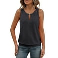 thumbnail image 1 of Ahdbta Eyelet Tank Top for Women Summer Casual Keyhole V Neck Tee Shirts Sleeveless Fashion Loose Blouse Tops, 1 of 9